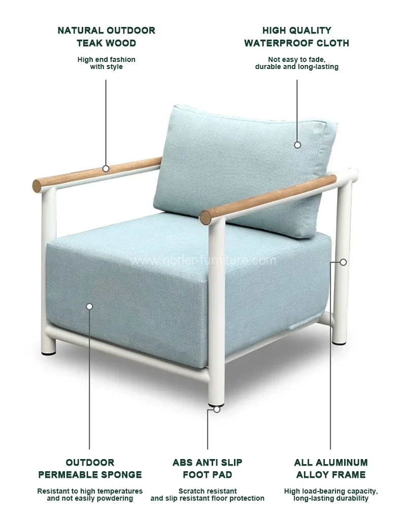 Thickness Aluminum Frame Sofa Set