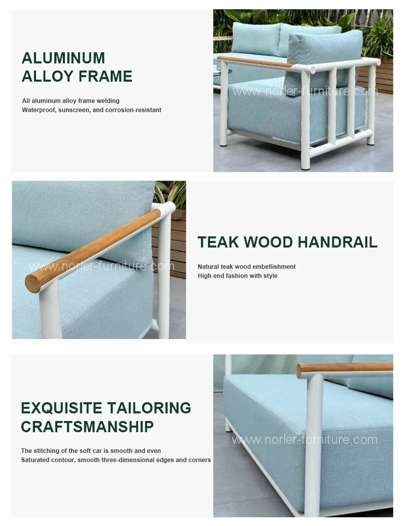Thickness Aluminum Frame Sofa Set