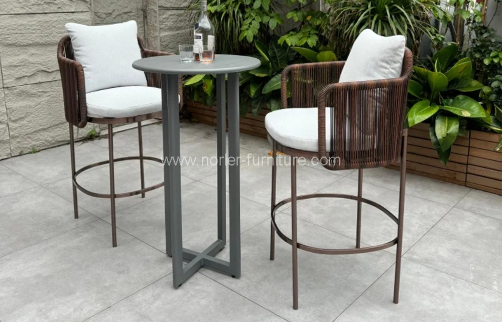Outdoor Garden Balcony Aluminum Bar Chair