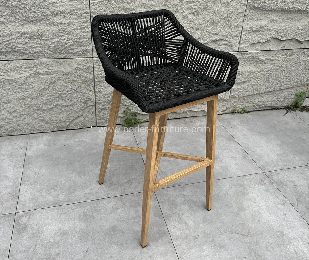 Outdoor Garden Balcony Teak Wood Bar Set