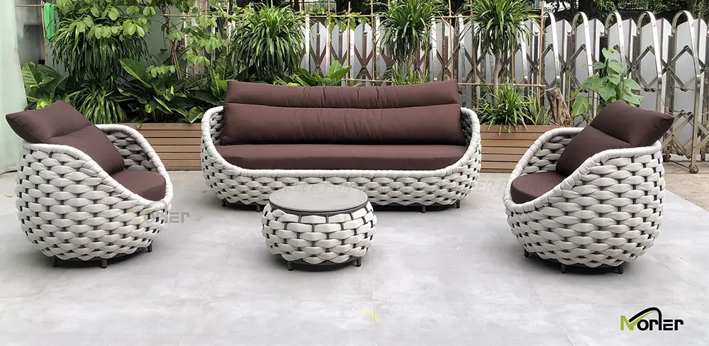 Outdoor Courtyard Hand-Woven Rope Bird Nest Sofa