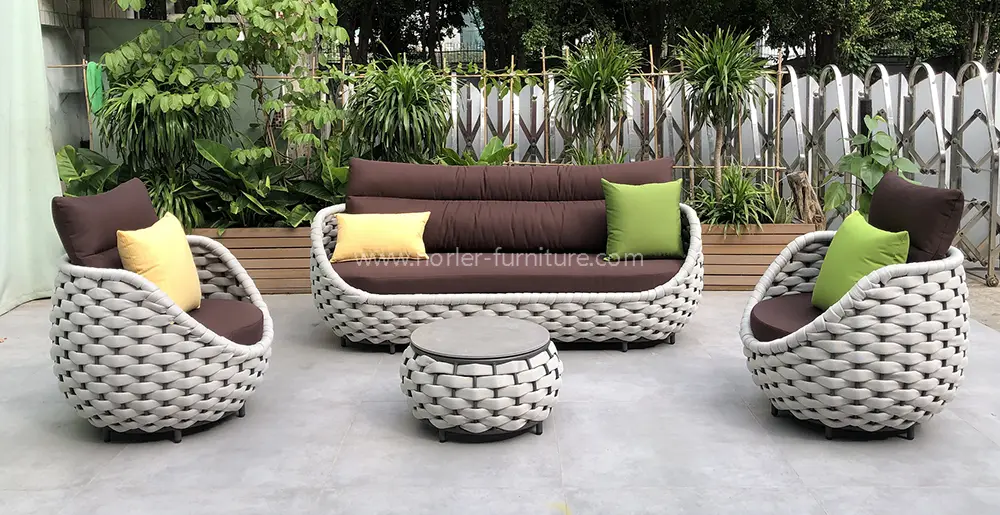 Outdoor Courtyard Hand-Woven Rope Bird Nest Sofa