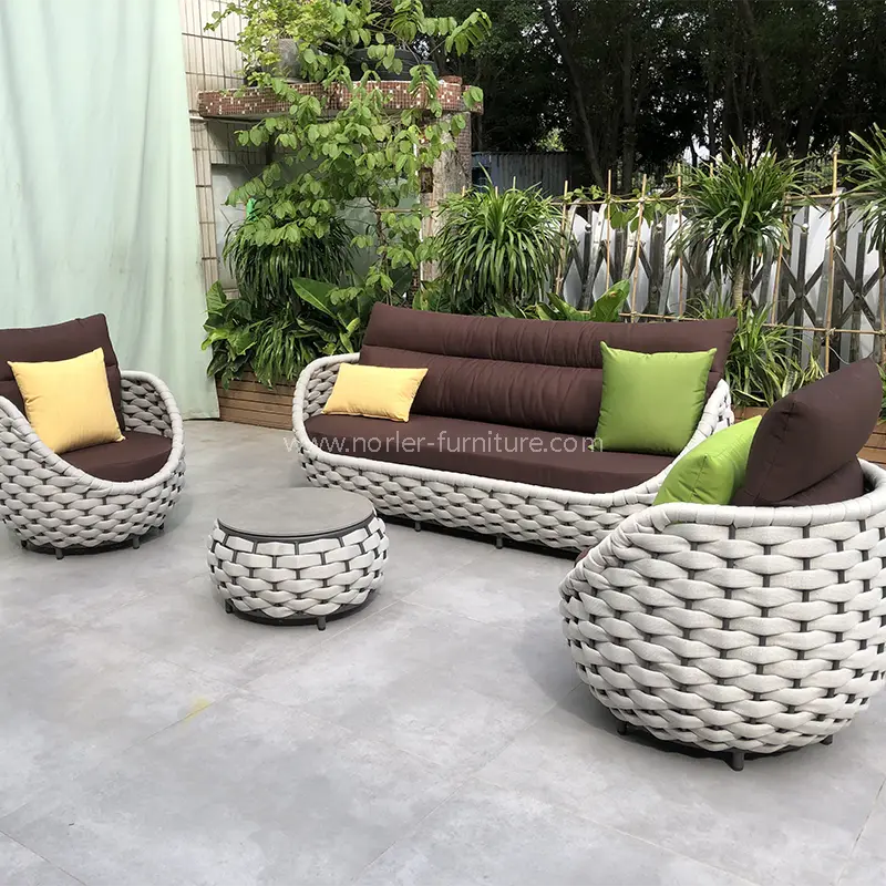Outdoor Courtyard Hand-Woven Rope Bird Nest Sofa