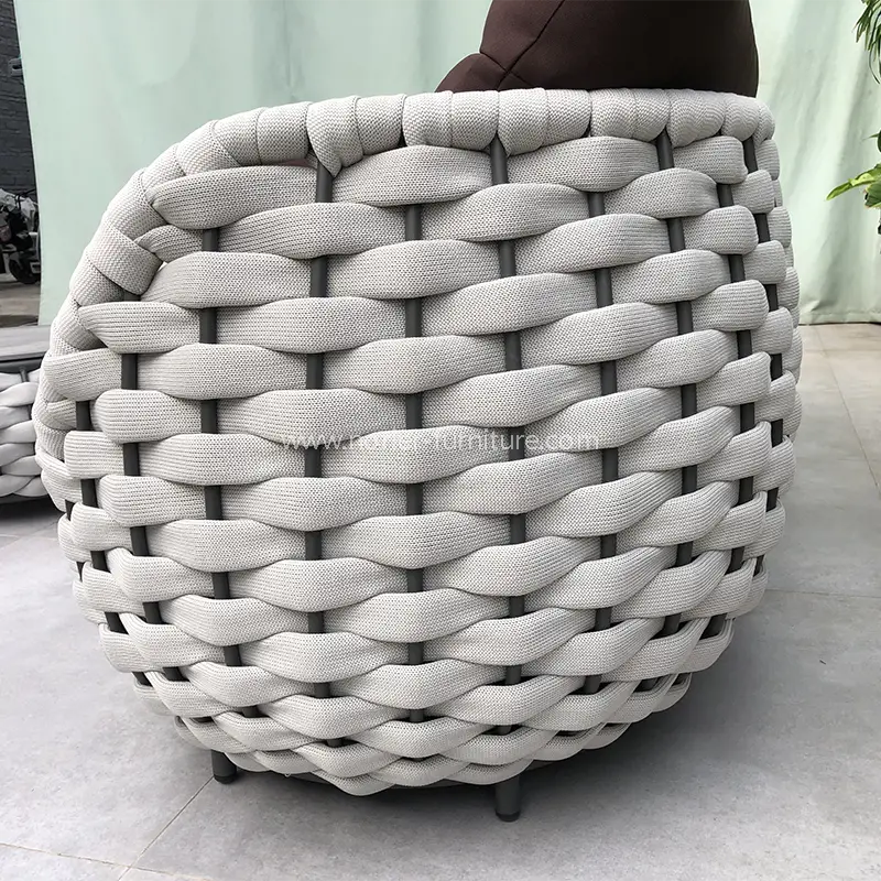 Outdoor Courtyard Hand-Woven Rope Bird Nest Sofa