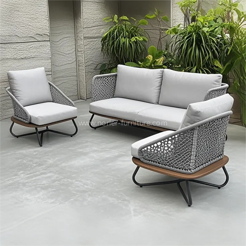 Set sofa basis bingkai aluminium outdoor modern