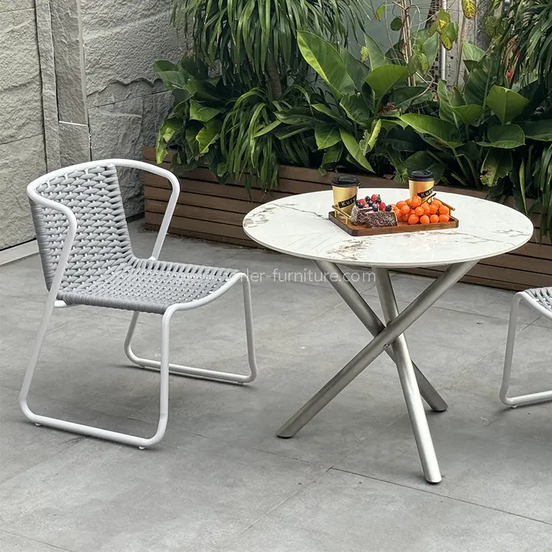 Bingkai Aluminium Luar Ruang Tenun Set Balkon Tahan Air